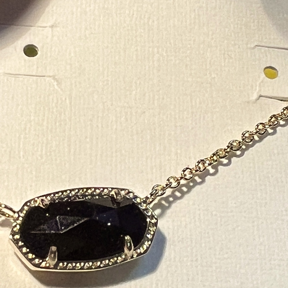 NWT Kendra Scott RARE Elisa Necklace Blue Goldstone Yellow Gold Bloomingdales😊 - Picture 5 of 10